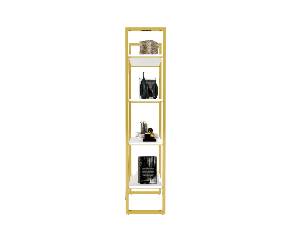 Elysium Wooden And Metal Bookshelf
