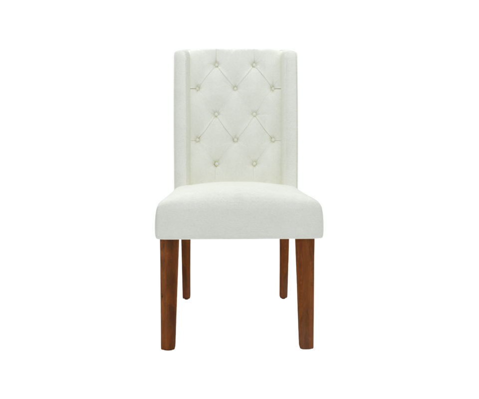 Opulent Solid Wood Dining Table with Upholstered Chairs