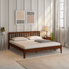 Luxy Low  Sheesham Wood Bed In Light Rosewood Without Box Storage