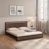 Indo Powder Coated Metal Bed With MDF Wood In Wenge Brew