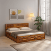 Arcadia Sheesham Wood Bed With Storage