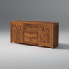 Alpha Sheesham Wood Sideboard In Light Honey