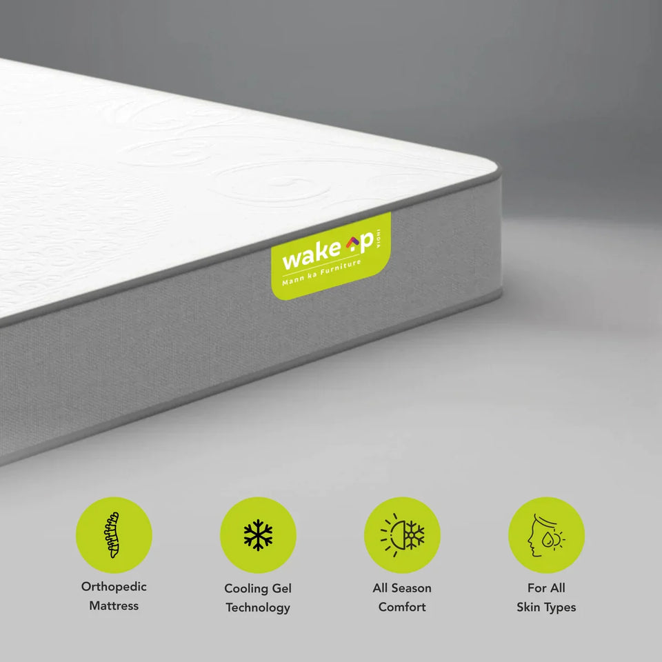 Wakeup India | Imperious Mattress | Spine Align Orthopedic Memory Foam | 15 Year Warranty | Medium Firm