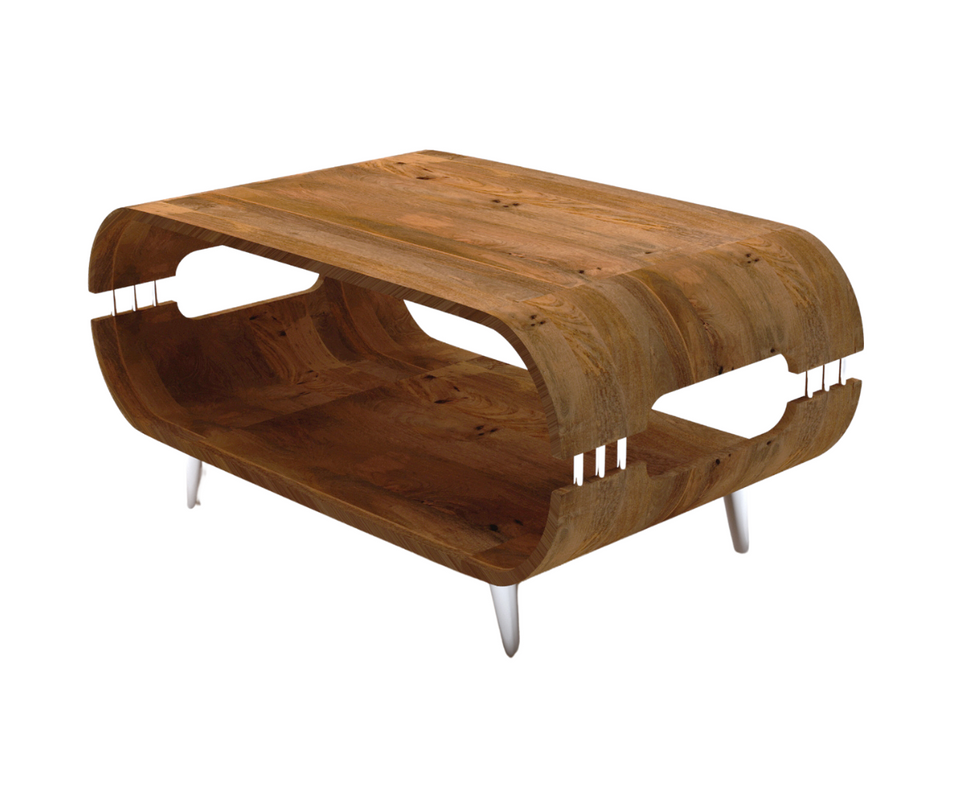 Delphine Coffee Table With Metal Legs