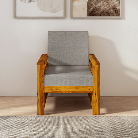 Nirvana Sheesham Wood Sofa Light Honey