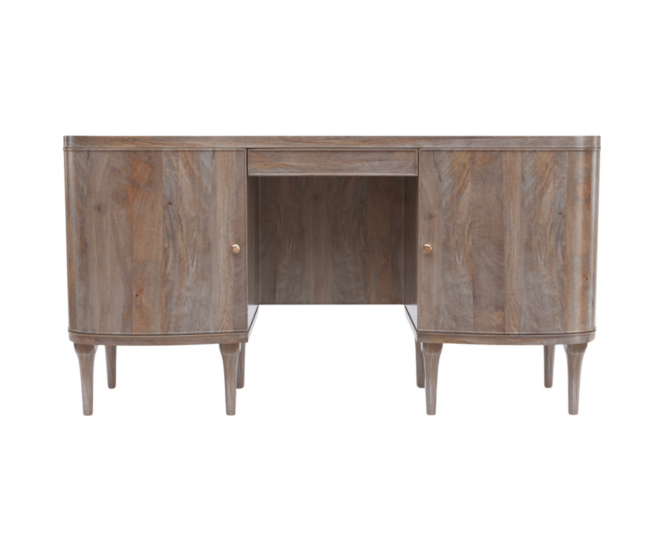 Chestnut Office Desk With Storage
