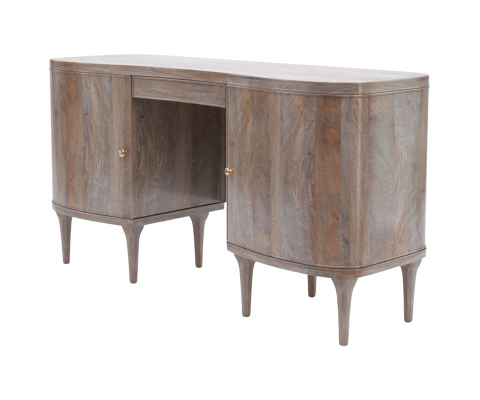 Chestnut Office Desk With Storage