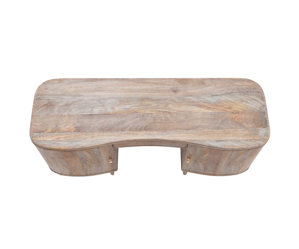 Chestnut Office Desk With Storage
