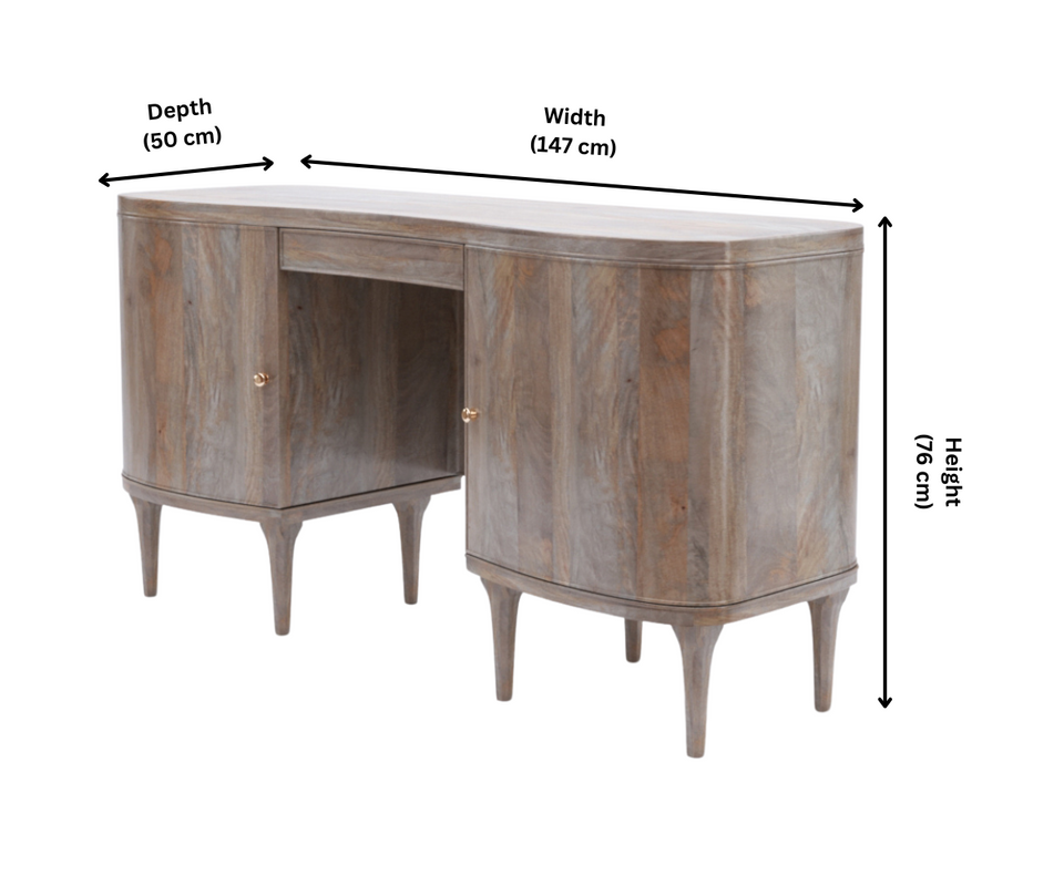 Chestnut Office Desk With Storage