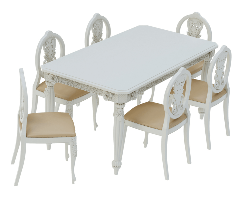 Sumptuous Luxury Carved Dining Table Set