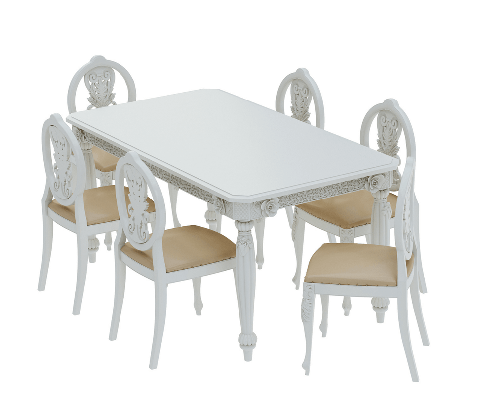 Sumptuous Luxury Carved Dining Table Set