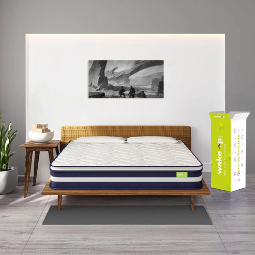 Wakeup India | Smart Tech Pillow Top Mattress | Pocket Spring with Softy Foam | 15 Years Warranty | Medium Firm
