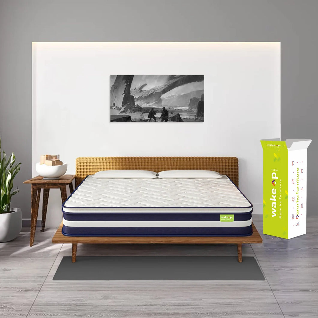 Wakeup India | Smart Tech Pillow Top Mattress | Pocket Spring with Softy Foam | 15 Years Warranty | Medium Firm