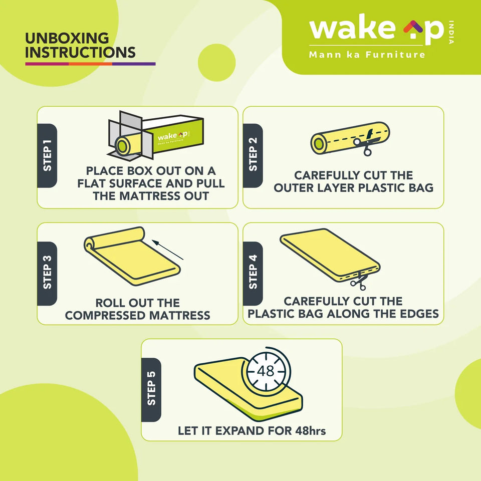 Wakeup India | Smart Tech Pillow Top Mattress | Pocket Spring with Softy Foam | 15 Years Warranty | Medium Firm