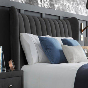 Royalrest King size Upholstered Bed Without Box Storage