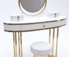 Royal Reflections Solid Wood White Dressing Table
