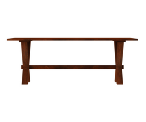 Charming X Leg Solid Wood Dining Table
