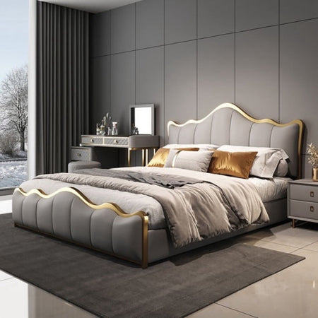 Tranquility Upholstered Bed in Grey Colour With Box Storage