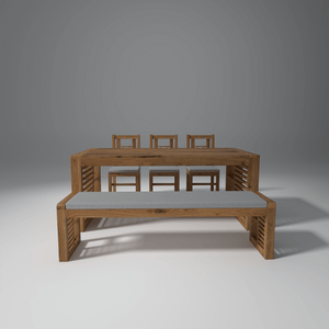 Garten Acacia Wood Dining Table with Natural Finish