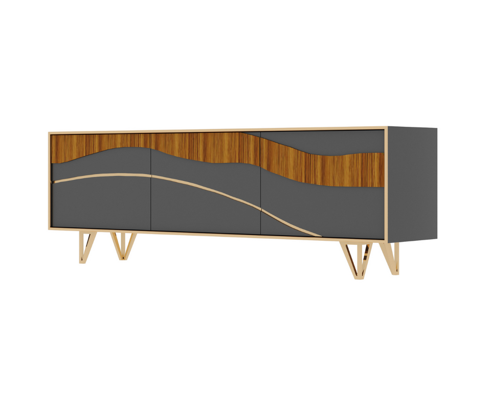Soho Splendor Solid Wood 3 Door TV Unit