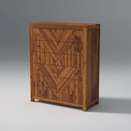 Alpha Sheesham Wood Dresser in Light Honey Finish