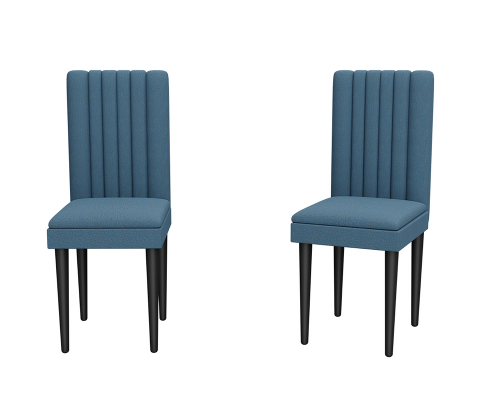 Merrick Solid Wood Dining Table with Upholstered Chairs