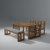 Garten Acacia Wood Dining Table with Natural Finish