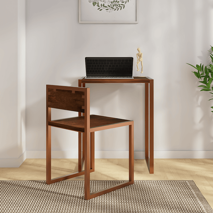 Merria Iron And Sheesham Wood Study Table Set