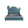 Mirage Upholstered Bed in blue Colour Without Box Storage