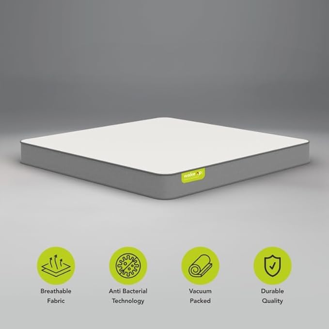 Wakeup India | PureLuxe Mattress | Latex Ortho Foam | 15 Years Warranty | Medium Firm