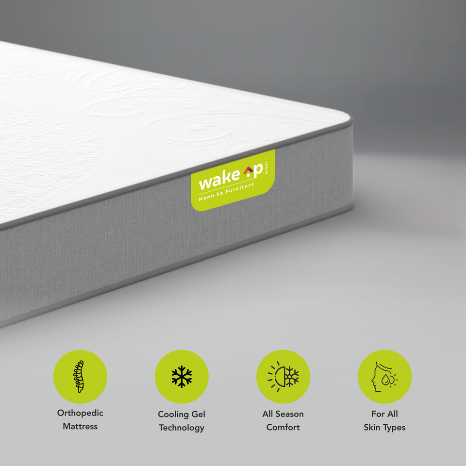 Wakeup India | PureLuxe Mattress | Latex Ortho Foam | 15 Years Warranty | Medium Firm