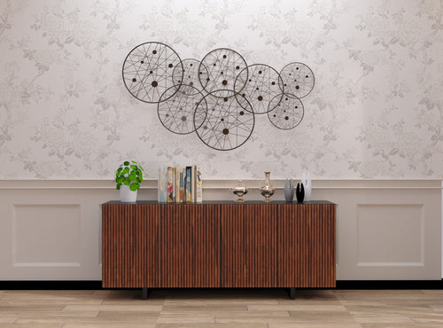 Elegante Solid Wood 4 Door Sideboard