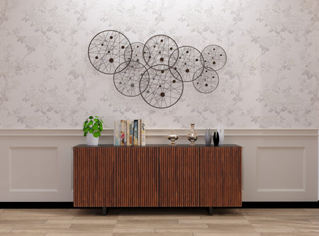 Elegante Solid Wood 4 Door Sideboard