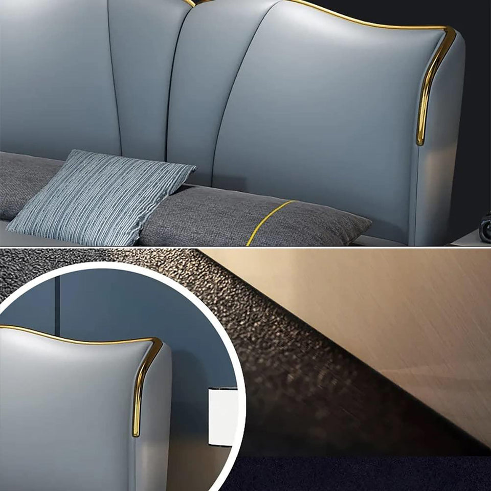 Equinox Upholstered Bed in Aqua Colour With Box Storage