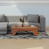 Froth Sheesham Wood Coffee Table In Light Walnut Color