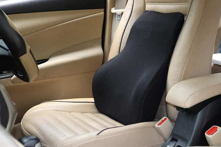 Chair Back Rest High Density Memory Foam Pillow – Backrest Support Cushion for Chair & Car Seat | Lumbar & Upper Back Pain Relief