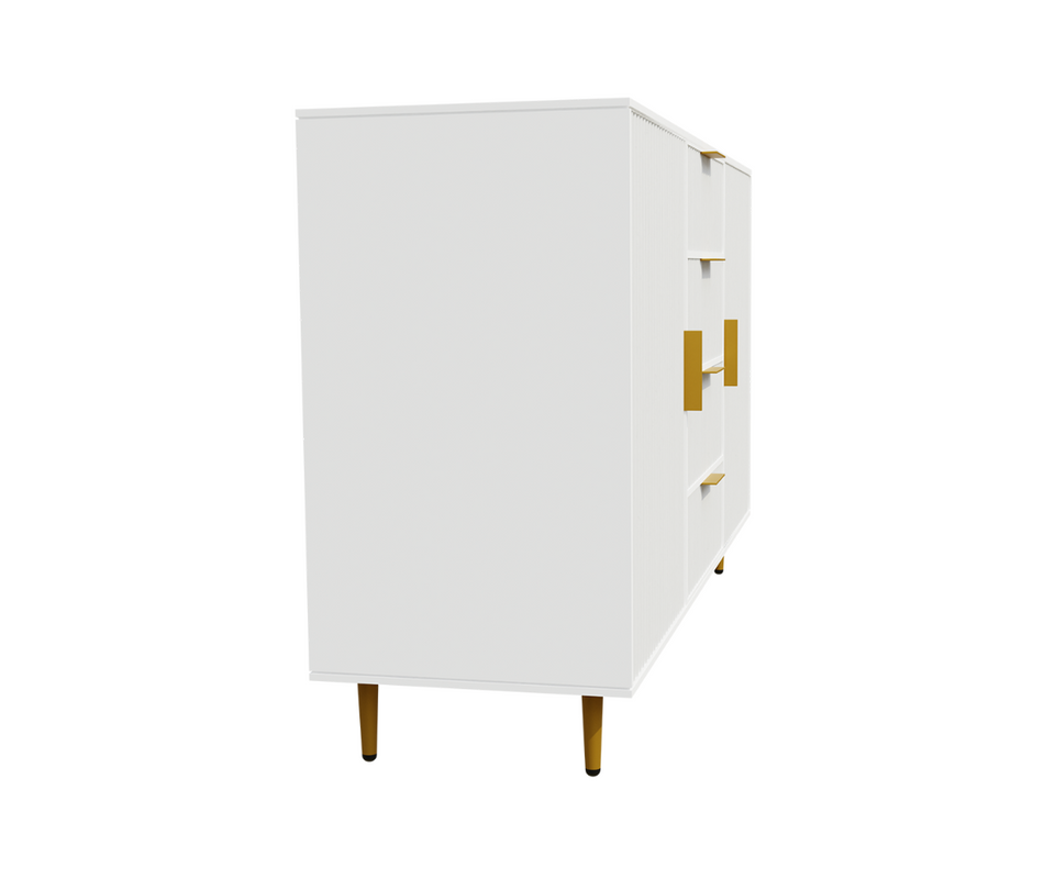 Snug Solid Wood White Sideboard Cabinet