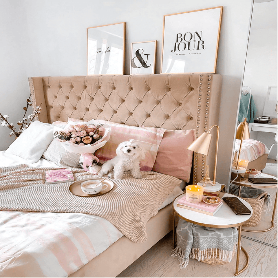 Sprucely Upholstered Bed With Box Storage