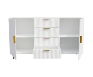 Snug Solid Wood White Sideboard Cabinet