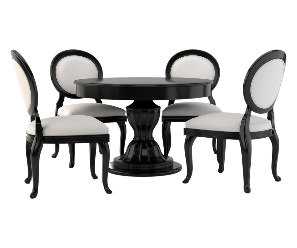 Azylo Luxury Solid Wood Round Dining Set