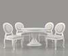 Azylo Luxury Solid Wood Round Dining Set