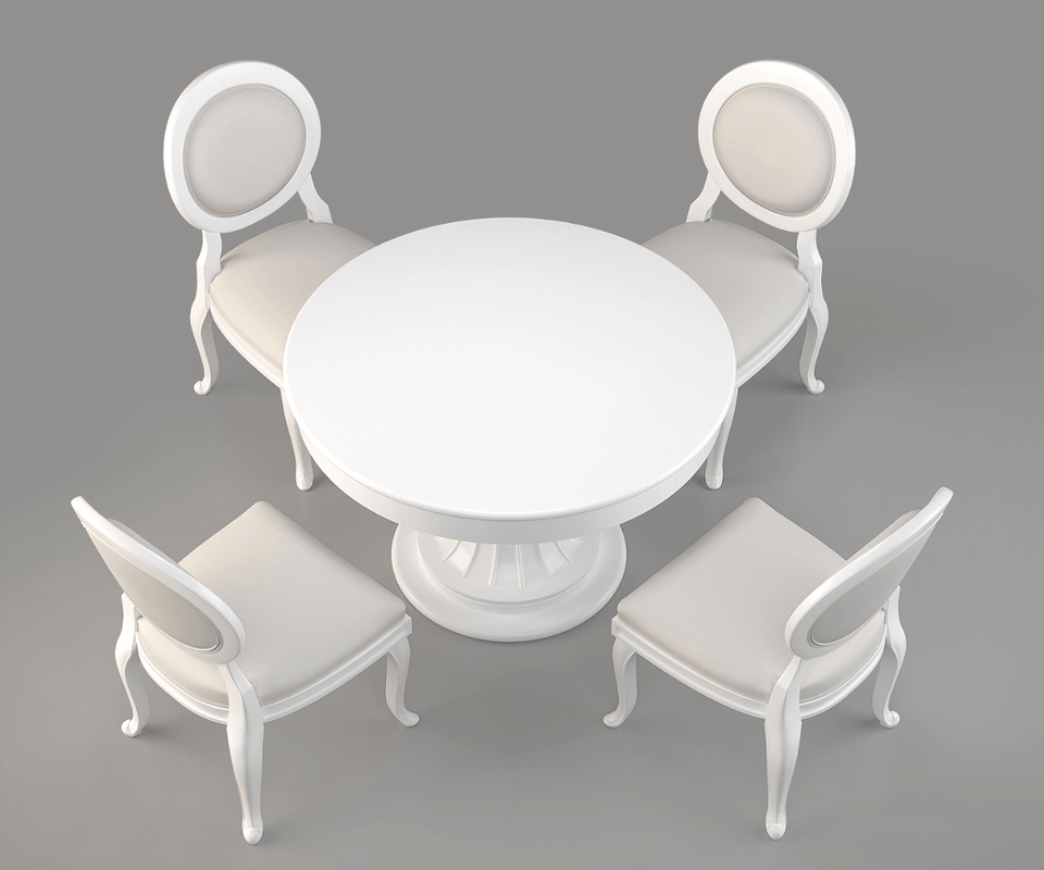 Azylo Luxury Solid Wood Round Dining Set