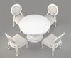 Azylo Luxury Solid Wood Round Dining Set