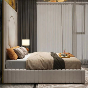 Sublime Upholstered Bed in grey Colour With Box Storage
