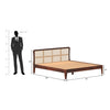 Zen Cane & Sheesham Wood Bed In Maharani Finish