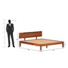 Lofted Sheesham Wood bed Without Storage in Maharani Color