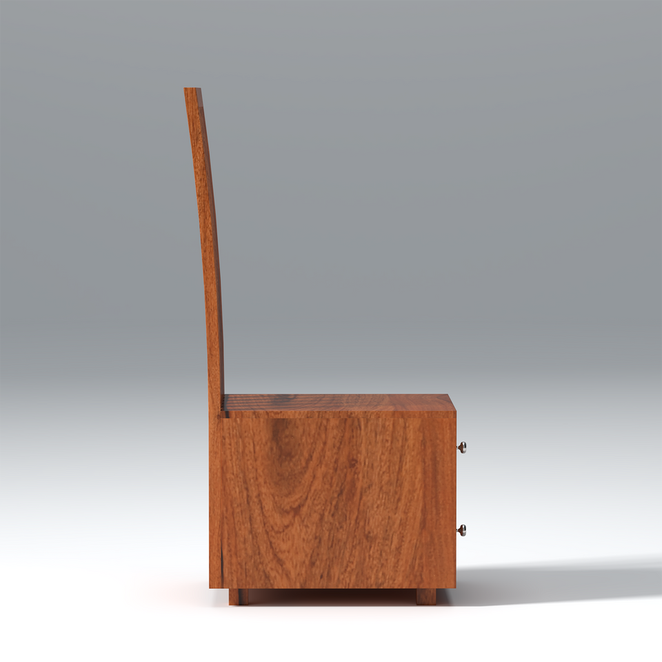 Eleganz Sheesham Wood Bedside in Maharani Color