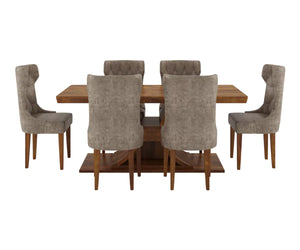 Caelistra Extendable 4-6 Seater Dining Table and Chairs Set