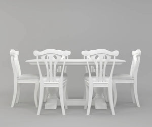 Velostine 5 seater Dining Table with Bench and Chairs Set