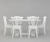Velostine 5 seater Dining Table with Bench and Chairs Set